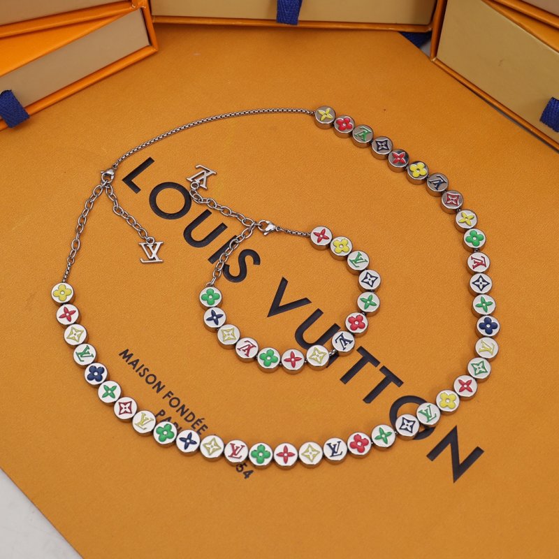 Louis Vuitton Monogram Letter Beaded Bracelet - Multi-color view