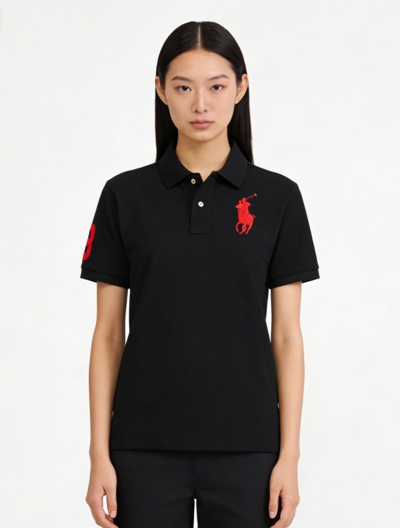 Polo Ralph Lauren Big Pony Polo Shirt Black Red view