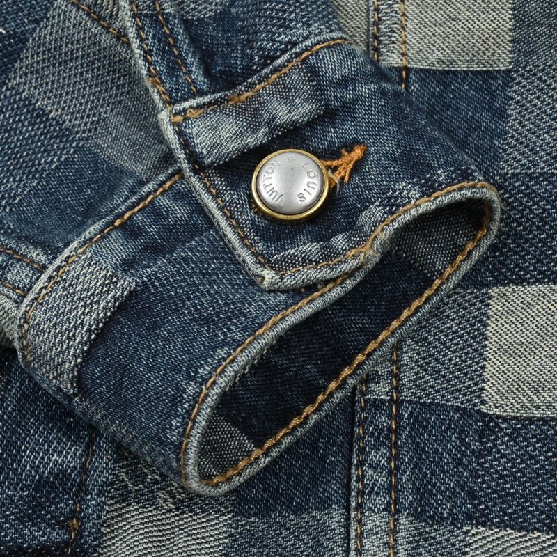 Louis Vuitton Checkered Denim Jacket Blue view