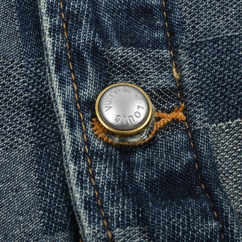 Louis Vuitton Checkered Denim Jacket Blue view