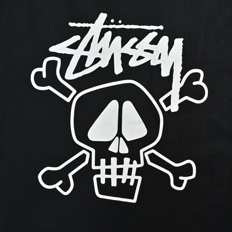 Stüssy Skull Crossbones Black T-Shirt view