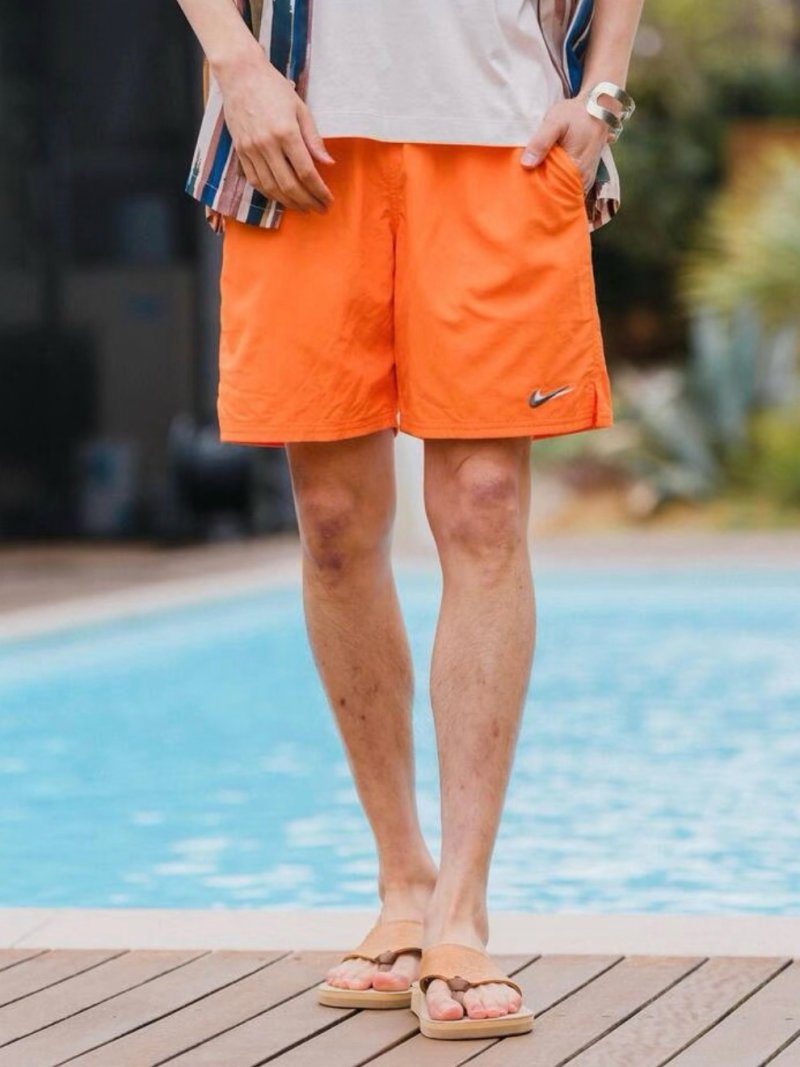 Nike Orange Athletic Shorts view