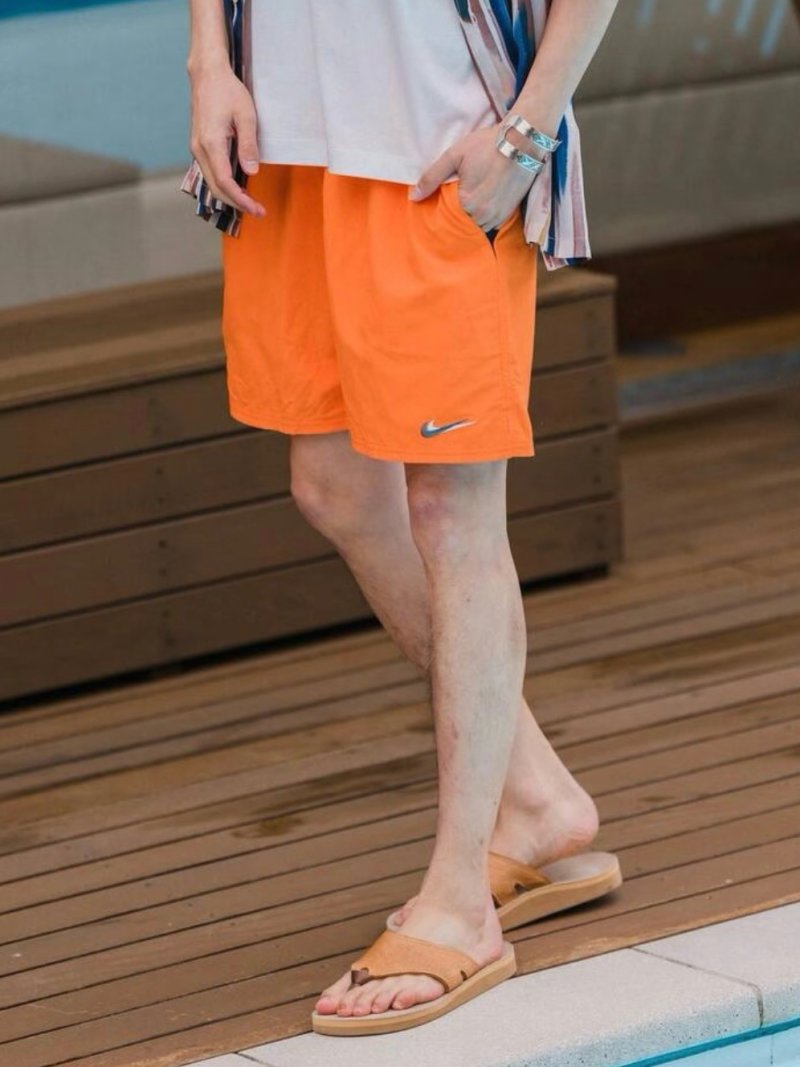 Nike Orange Athletic Shorts view