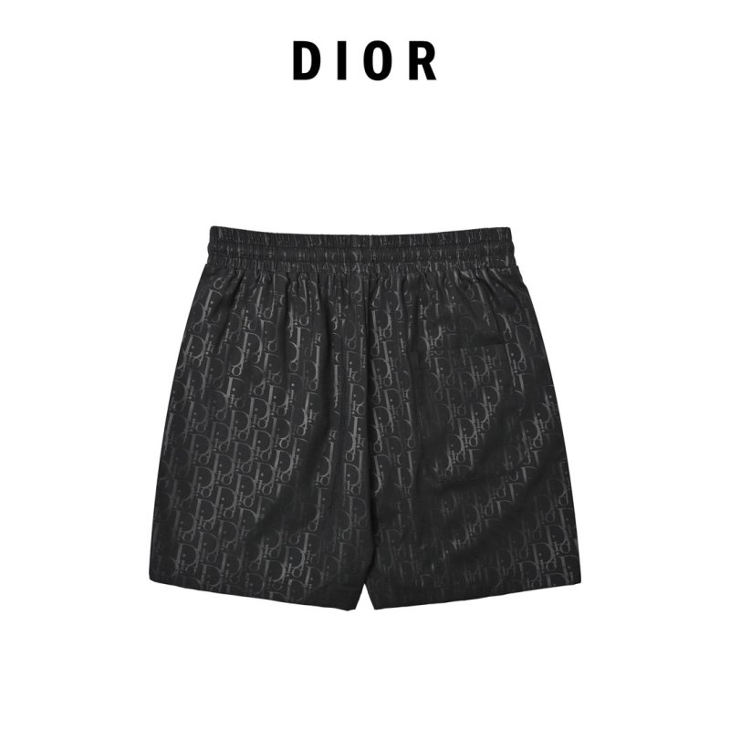 Black Crinkle Nylon Shorts with Drawstring view