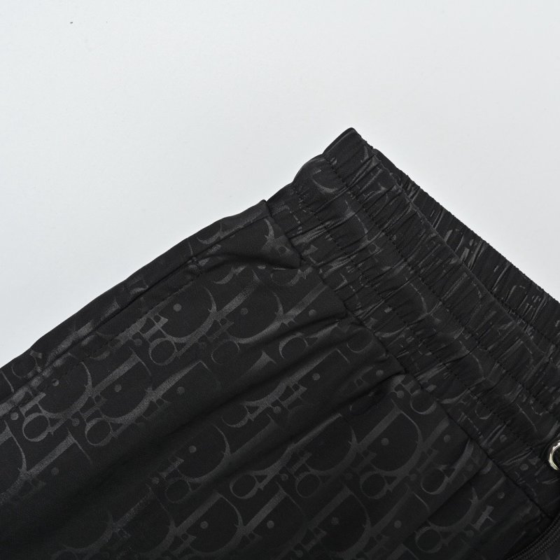 Black Crinkle Nylon Shorts with Drawstring view