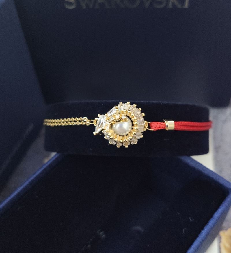 Swarovski Gold & Red Snake Charm Bracelet view