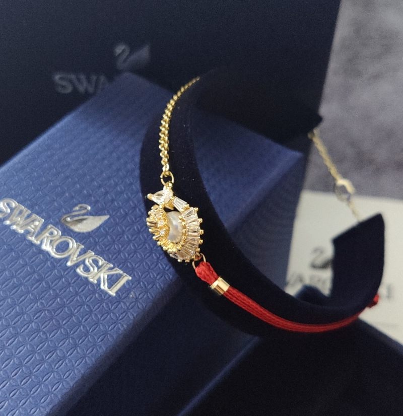 Swarovski Gold & Red Snake Charm Bracelet view