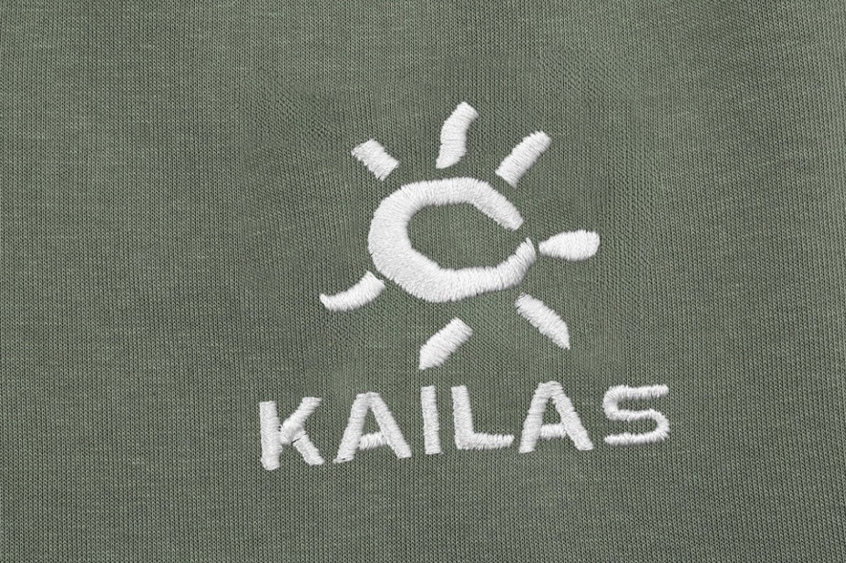 Kailas Embroidered Logo Drawstring Shorts Sage Green view