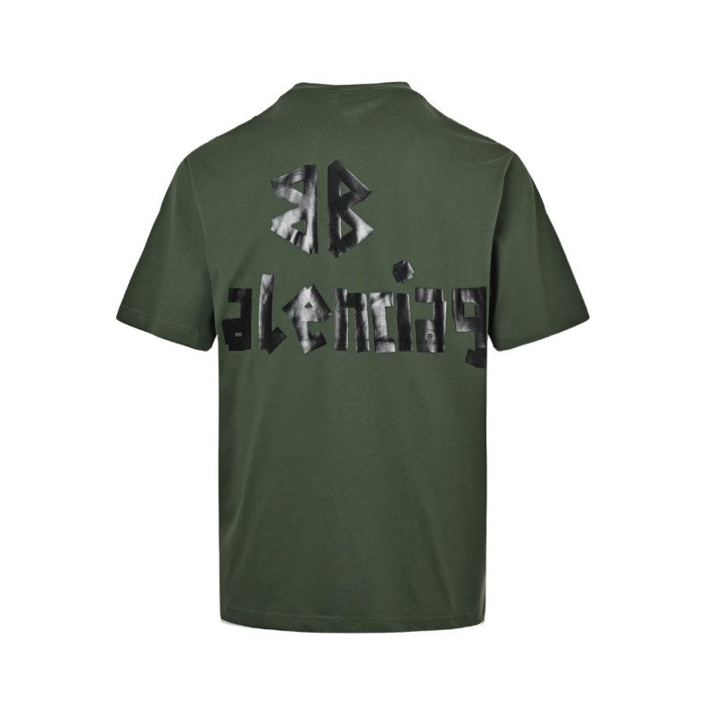 Olive Green Graphic Short Sleeve T-Shirt view