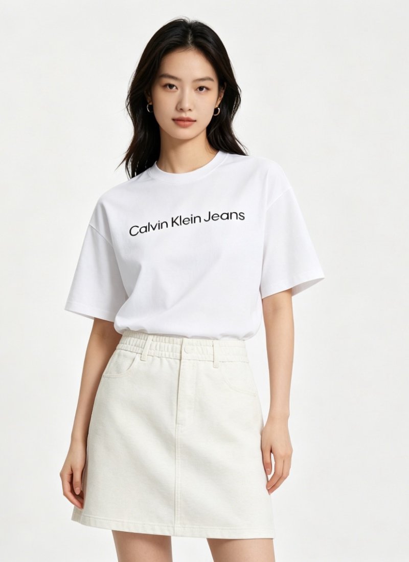 Calvin Klein Jeans Logo White T-Shirt view