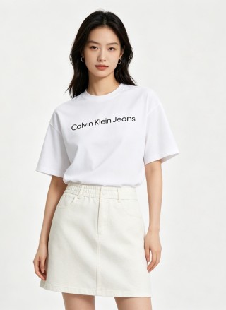 Calvin Klein Jeans Logo White T-Shirt view 2