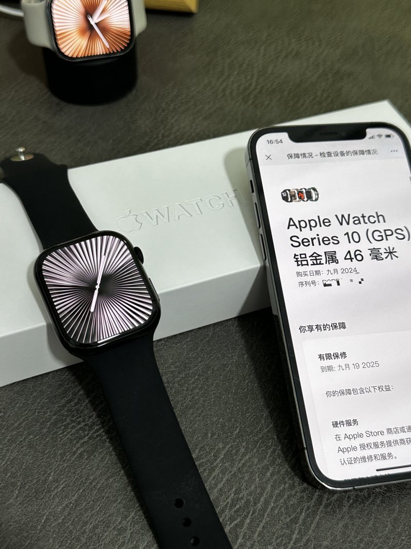 Apple Watch Series 10 GPS 46mm Black Sport Band