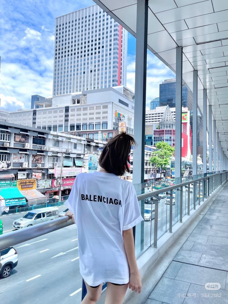 Balenciaga White Logo T-Shirt