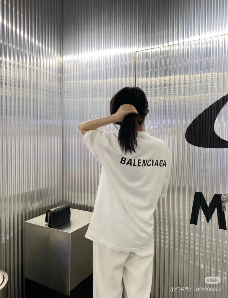 Balenciaga White Logo T-Shirt view
