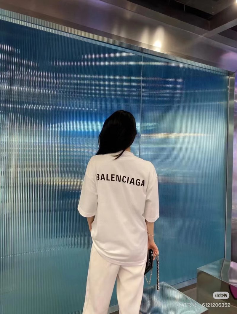 Balenciaga White Logo T-Shirt view
