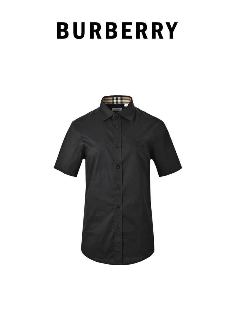 Black Oversized Short Sleeve Button-Up Shirt view