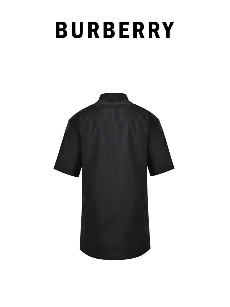 Black Oversized Short Sleeve Button-Up Shirt view
