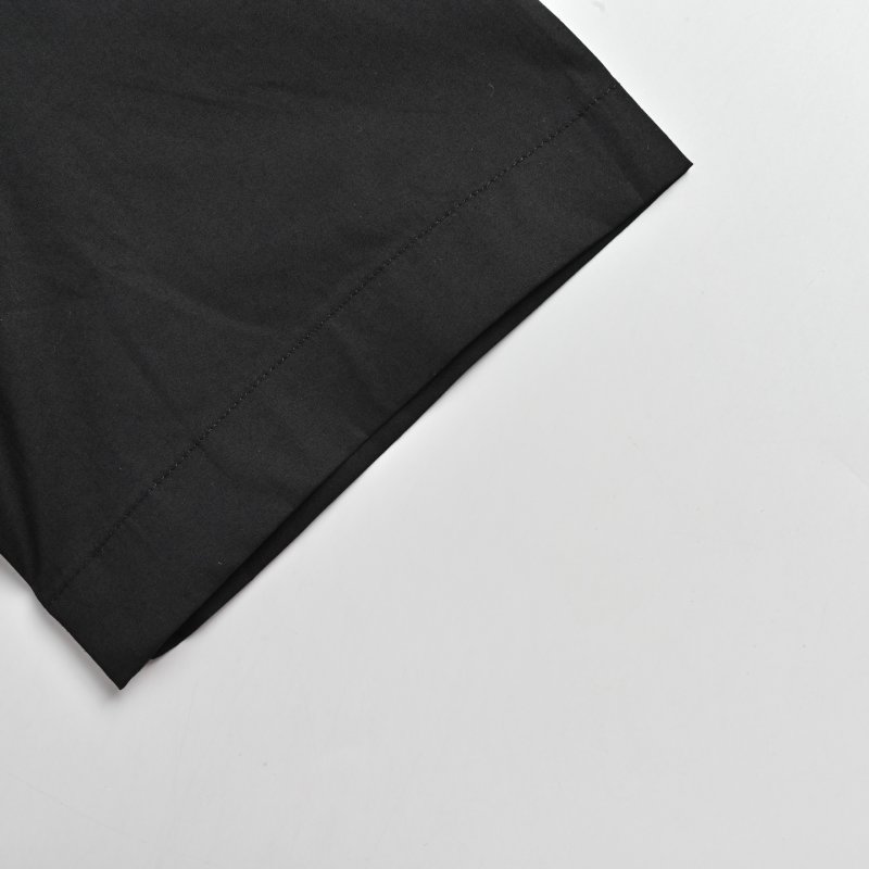 Black Oversized Short Sleeve Button-Up Shirt view