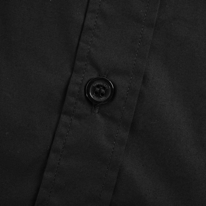 Black Oversized Short Sleeve Button-Up Shirt view