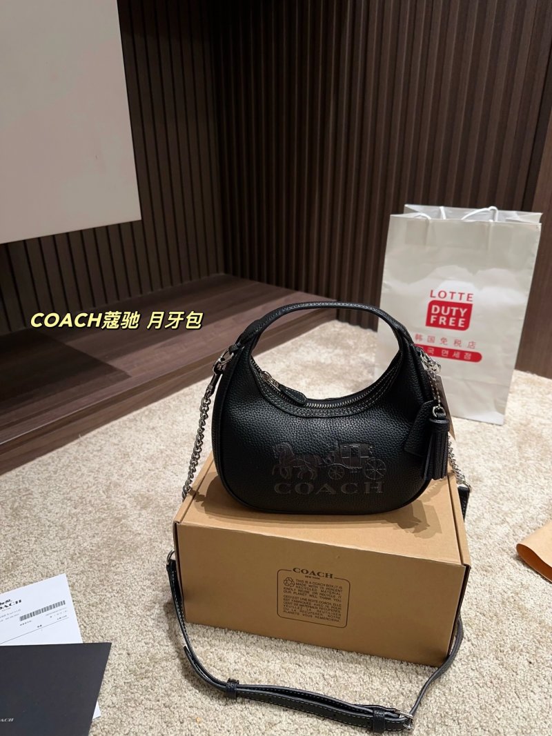 Coach Crescent Moon Black Shoulder Bag