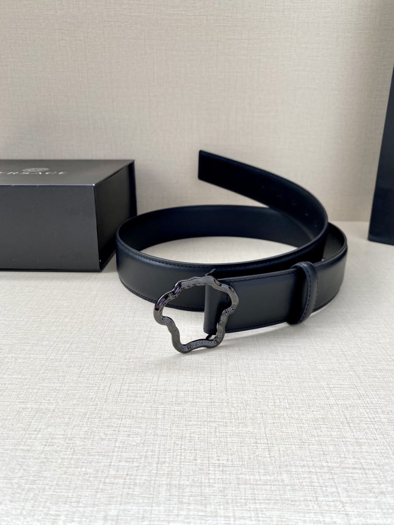 Versace Medusa Head 3D Palazzo Black Leather Belt view