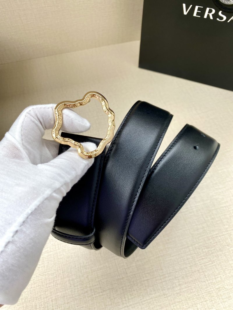 Versace Medusa Head 3D Palazzo Black Leather Belt view