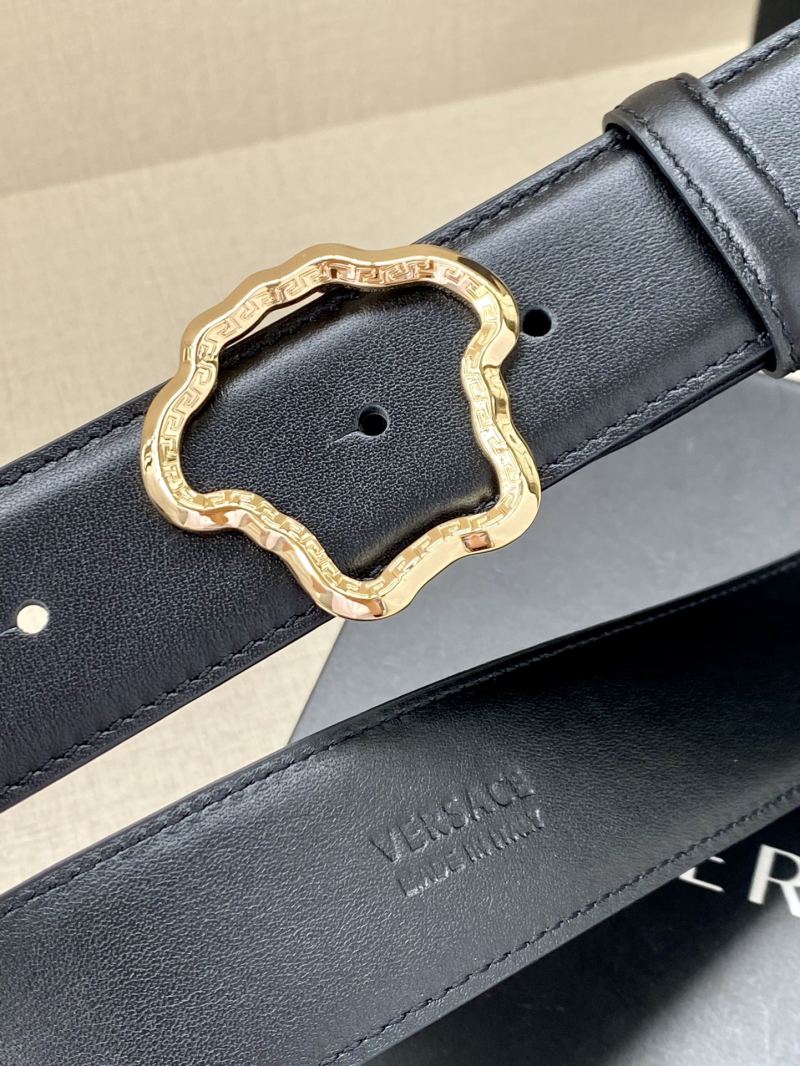 Versace Medusa Head 3D Palazzo Black Leather Belt view