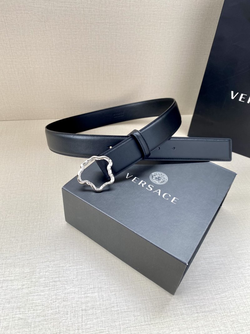 Versace Medusa Head 3D Palazzo Black Leather Belt view