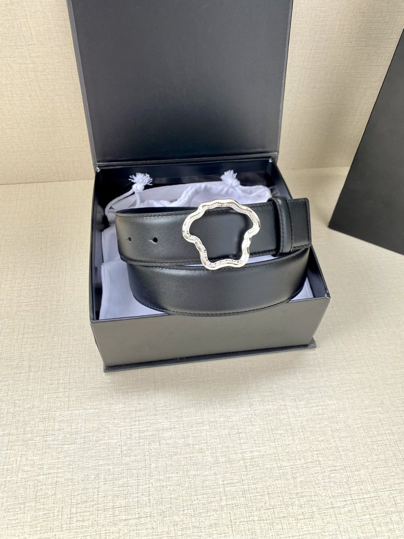 Versace Medusa Head 3D Palazzo Black Leather Belt view