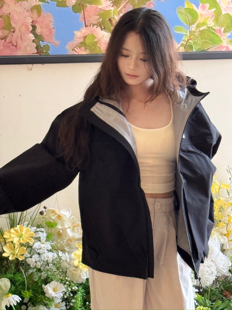Deep Green Windbreaker Jacket - Oversized Fit S-XXL view