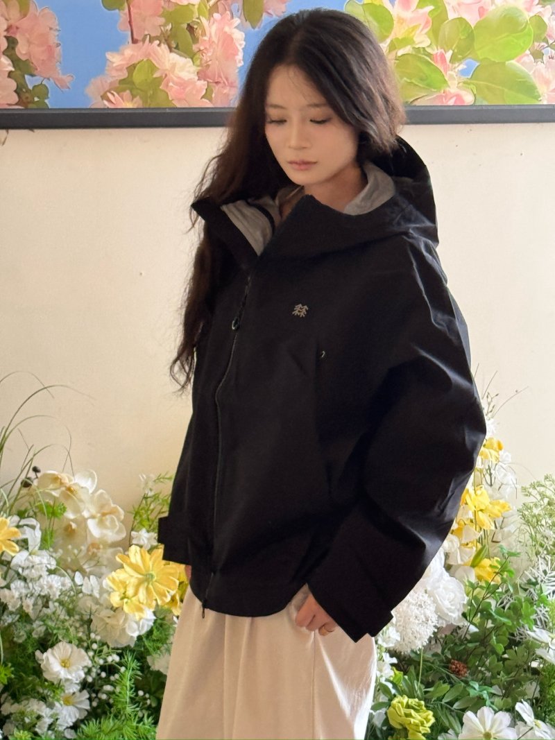Deep Green Windbreaker Jacket - Oversized Fit S-XXL view