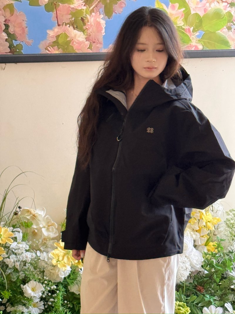 Deep Green Windbreaker Jacket - Oversized Fit S-XXL view
