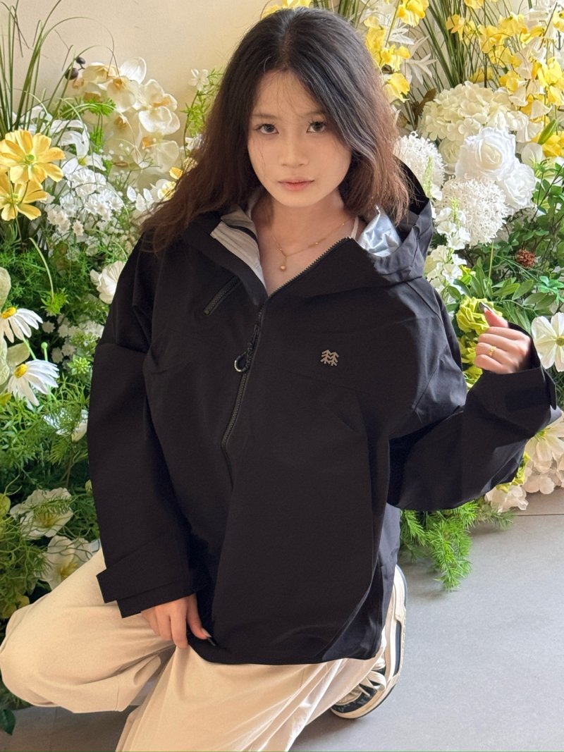Purple Oversized Windbreaker Jacket with Reflective Lining view