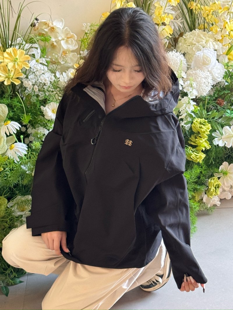Purple Oversized Windbreaker Jacket with Reflective Lining view