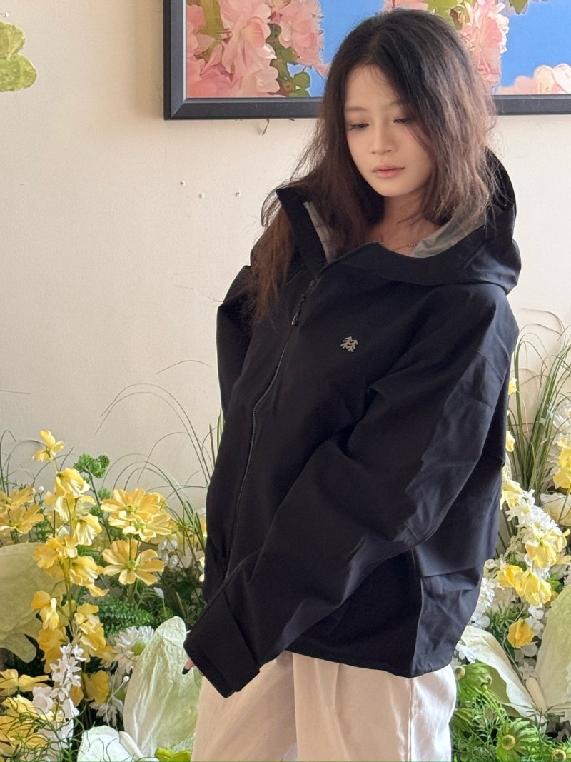 Purple Oversized Windbreaker Jacket with Reflective Lining view