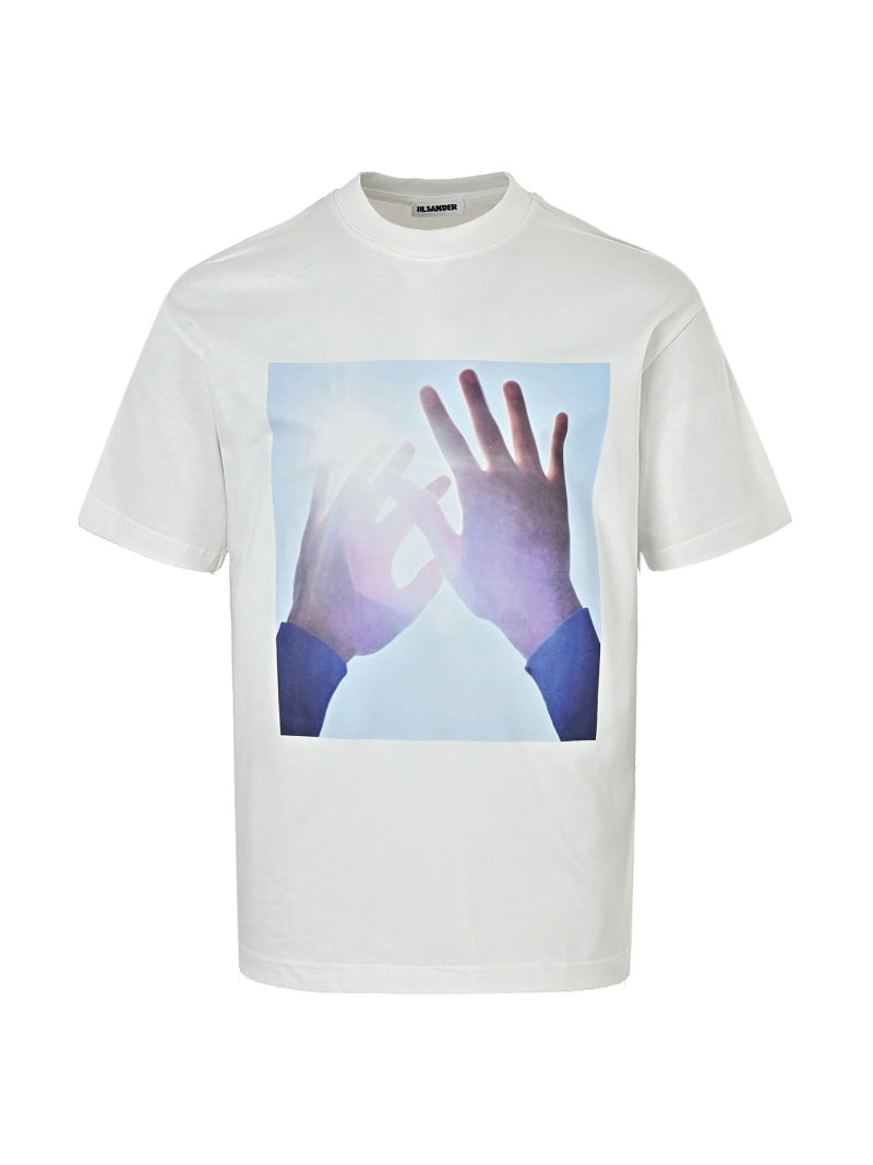White Graphic Print Short Sleeve T-Shirt view