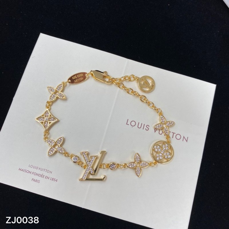 Louis Vuitton Gold Monogram Charm Bracelet