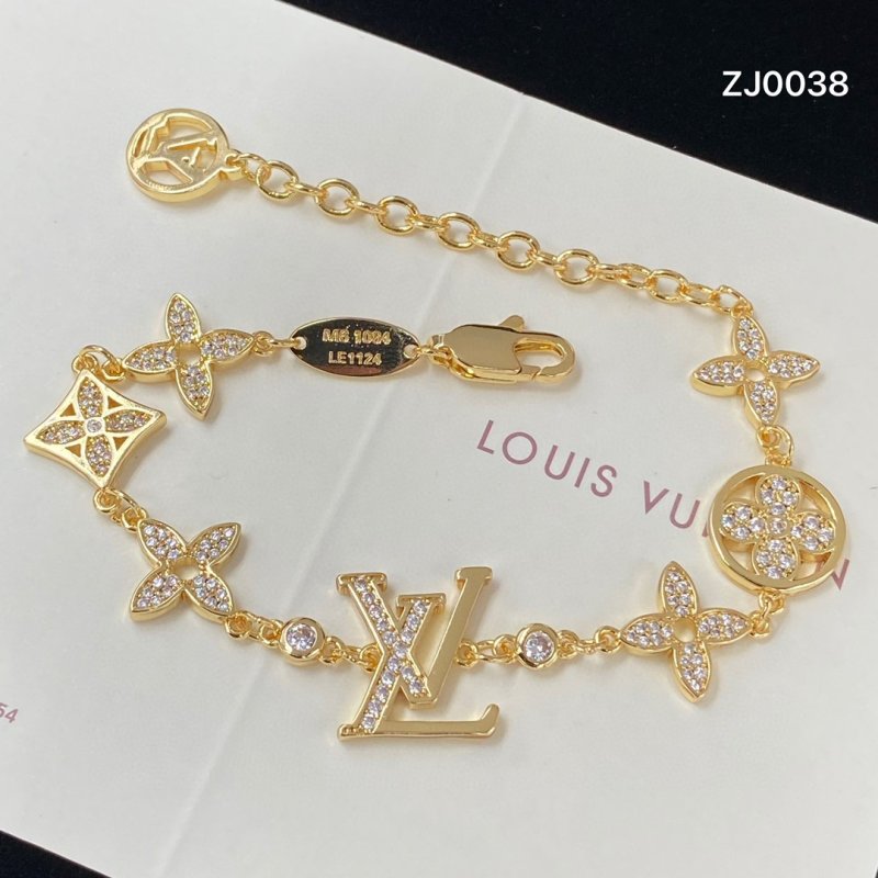 Louis Vuitton Gold Monogram Charm Bracelet view