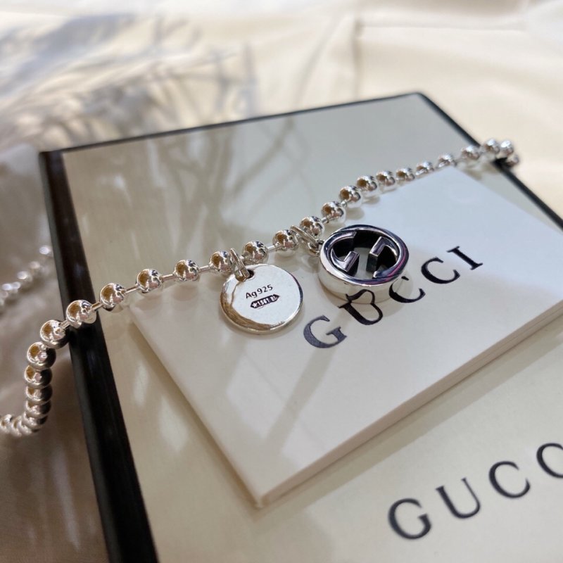 Gucci Double G Silver Pendant Necklace view