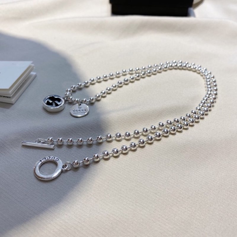 Gucci Double G Silver Pendant Necklace view