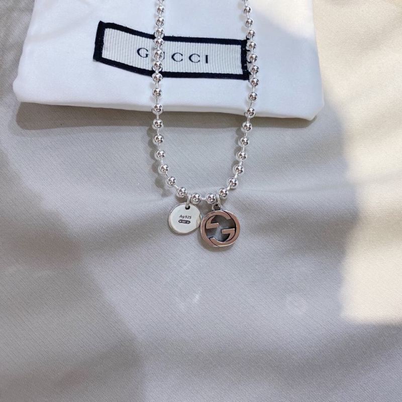 Gucci Double G Silver Pendant Necklace view