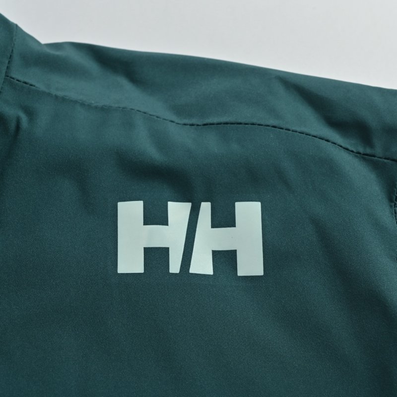 Teal Down Jacket with Black Trim view