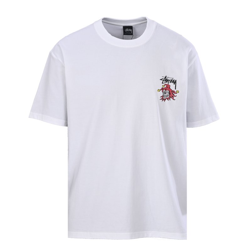 Stüssy Skull Jester Graphic T-Shirt Cream view
