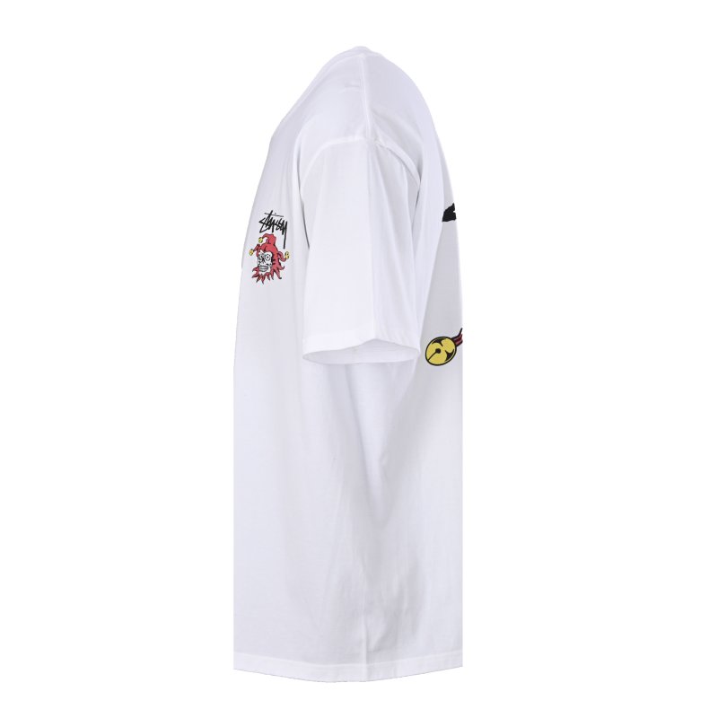 Stüssy Skull Jester Graphic T-Shirt Cream view
