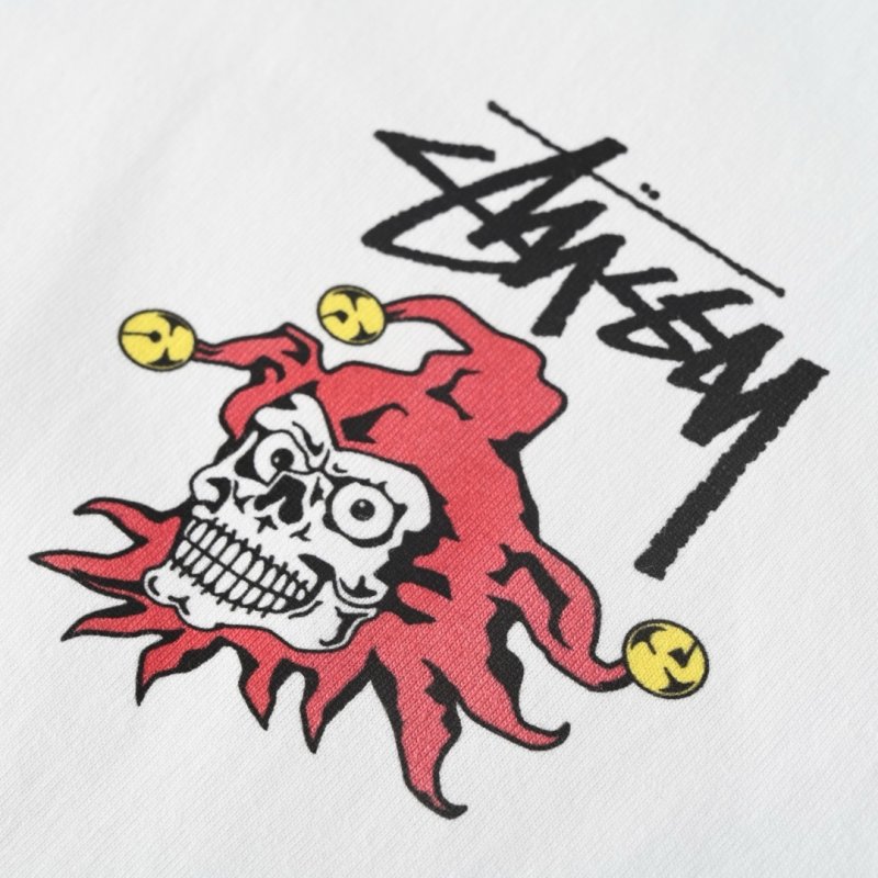Stüssy Skull Jester Graphic T-Shirt Cream view