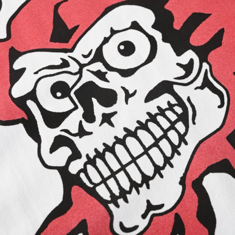 Stüssy Skull Jester Graphic T-Shirt Cream view