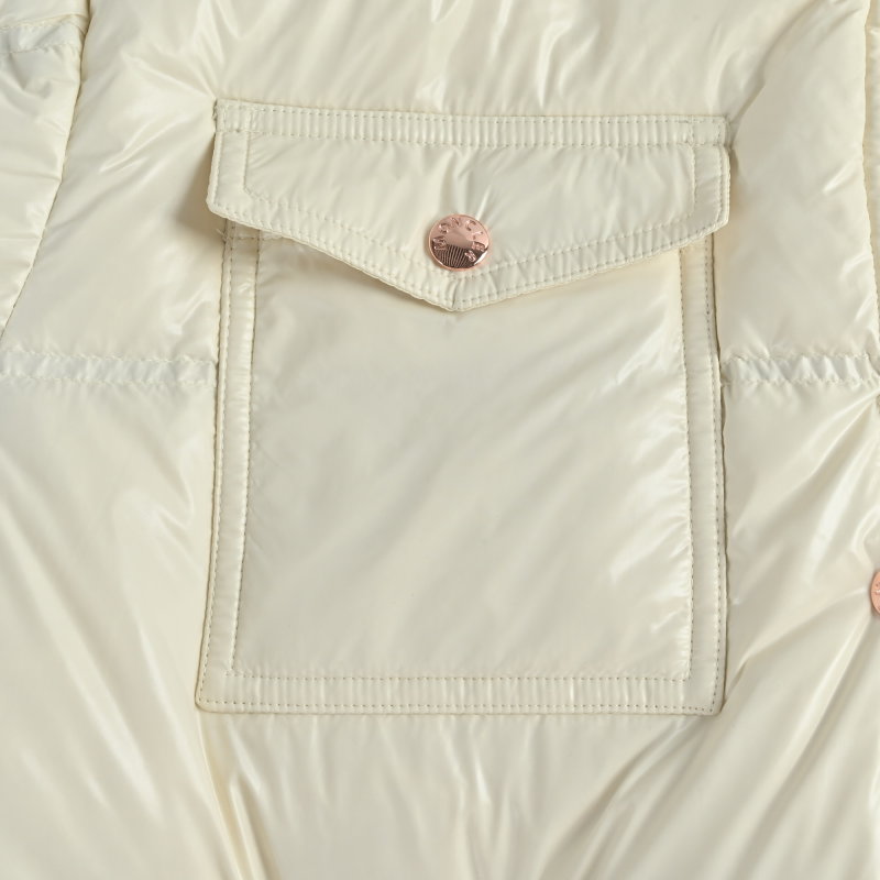 Cream Puffer Down Jacket – Oversized Fit view