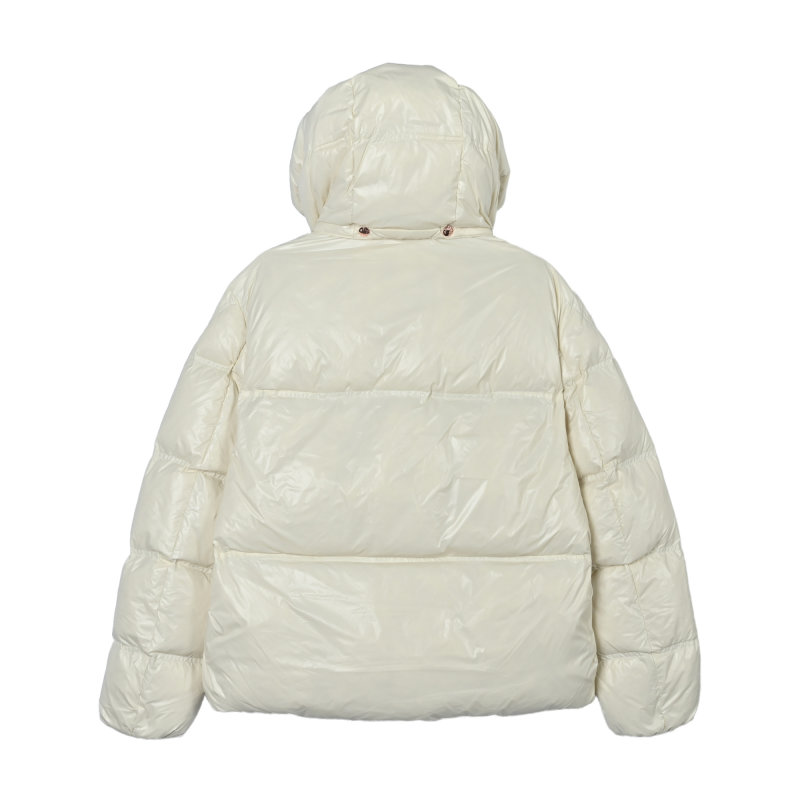 Cream Puffer Down Jacket – Oversized Fit view