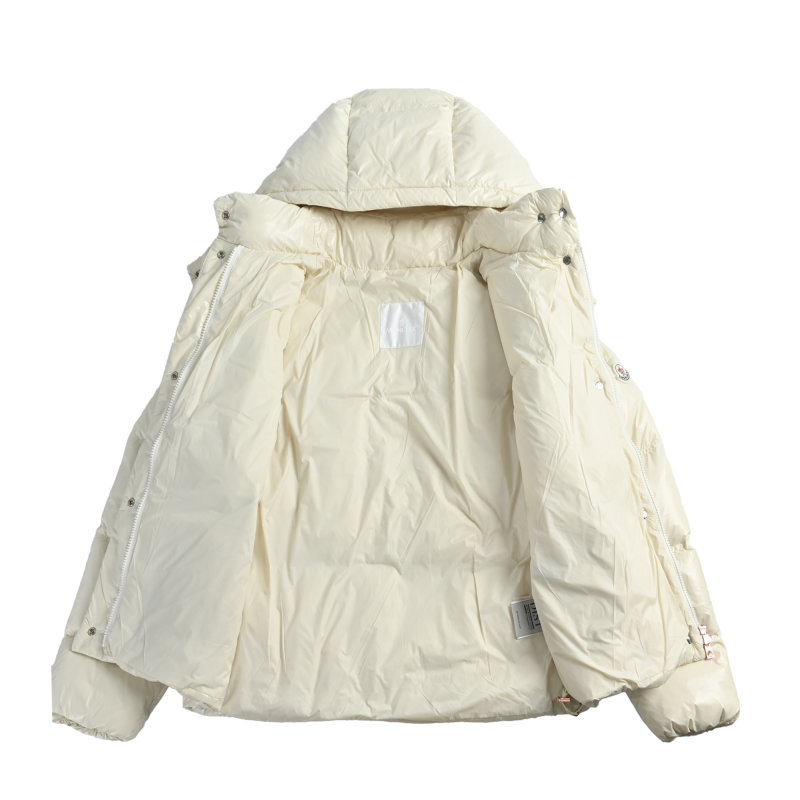 Cream Puffer Down Jacket – Oversized Fit view