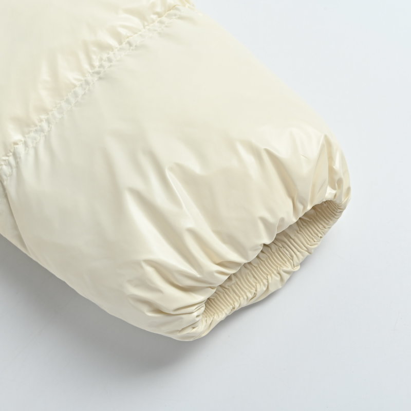 Cream Puffer Down Jacket – Oversized Fit view